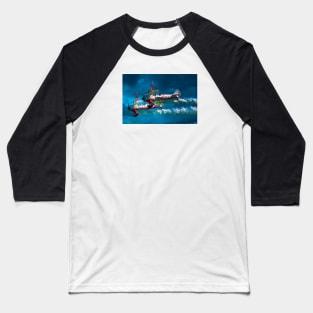 Daredevil Wingwalkers Do Headstands Above Biplanes Baseball T-Shirt